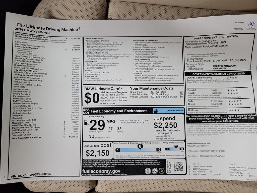 BMW X3 30 Xdrive Awd 4D Sport Utility - Thumbnail 13
