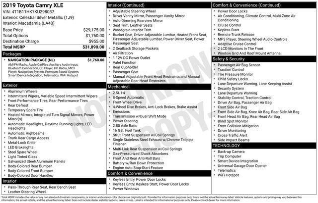 Toyota Camry Xle Fwd - Thumbnail 4