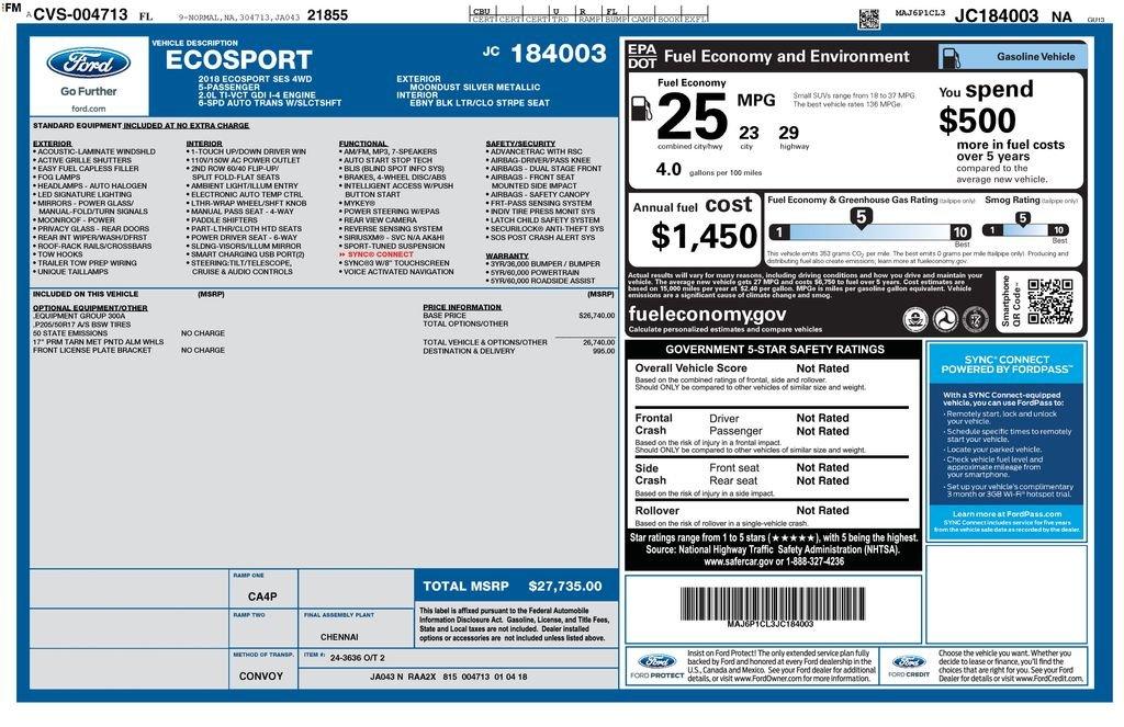 Ford Ecosport Ses 4Wd 4D Sport Utility - Thumbnail 6