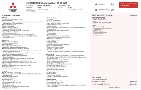 Mitsubishi Outlander Sport Es - Thumbnail 5