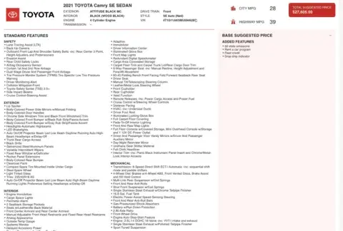 Toyota Camry Se - Thumbnail 5