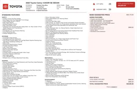 Toyota Camry Se - Thumbnail 6