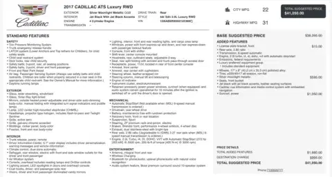 Cadillac Ats Sedan Luxury Rwd - Thumbnail 5