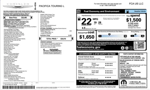 Chrysler Pacifica Touring L - Thumbnail 5