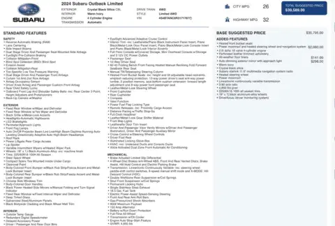 Subaru Outback Limited - Thumbnail 6