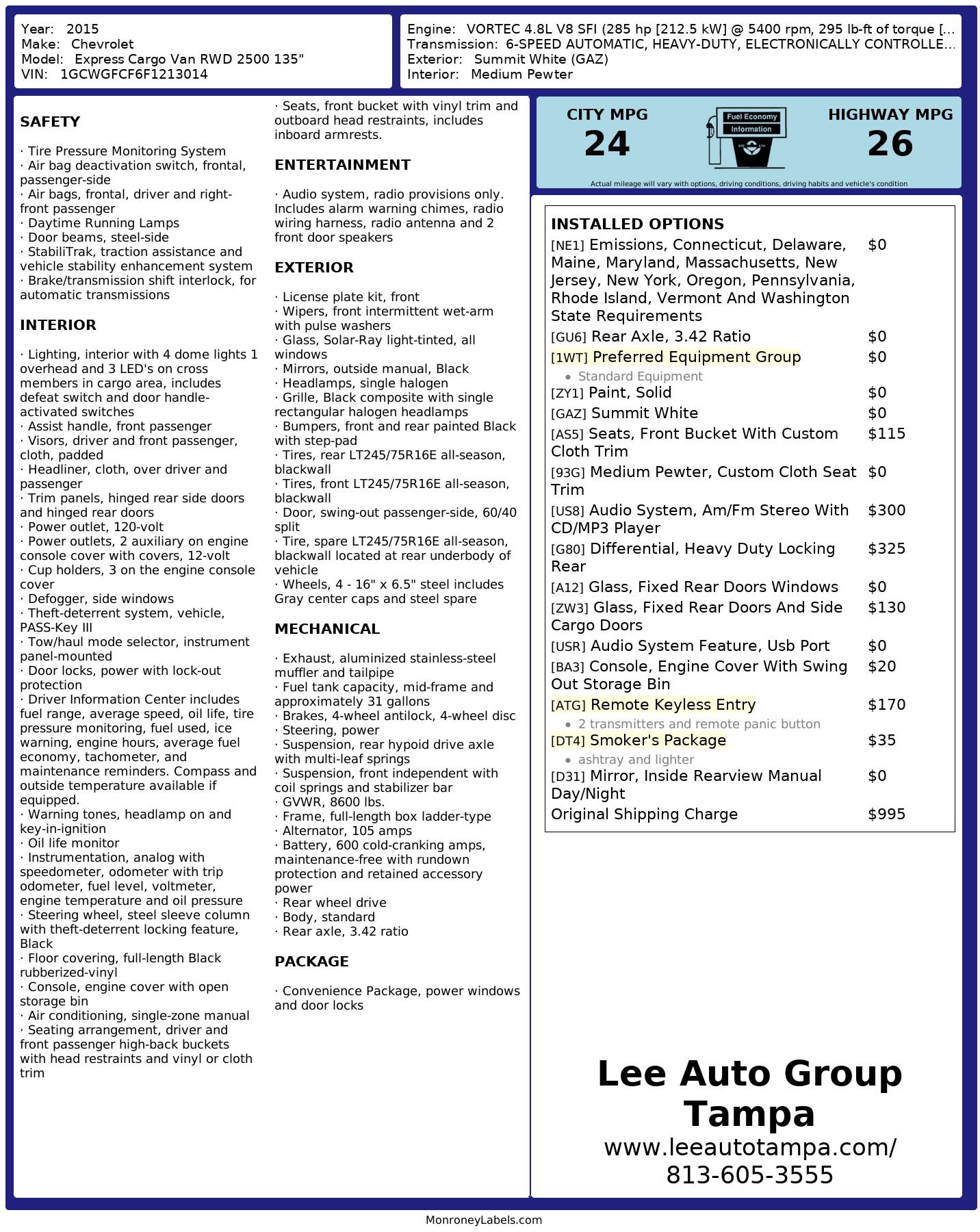 Chevrolet Express Cargo Van - Thumbnail 7