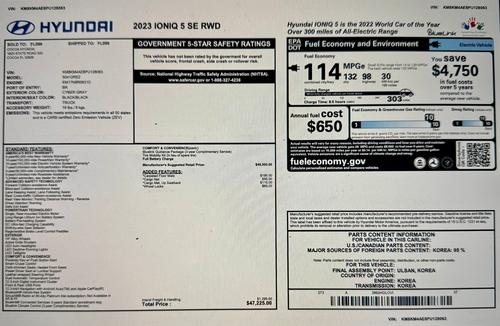 Hyundai Ioniq 5 Se Rwd Adaptive Cruise 303 Mile Range Carplay Camera 104K Miles - Car For Sale - Tampa Hybri - Thumbnail 15