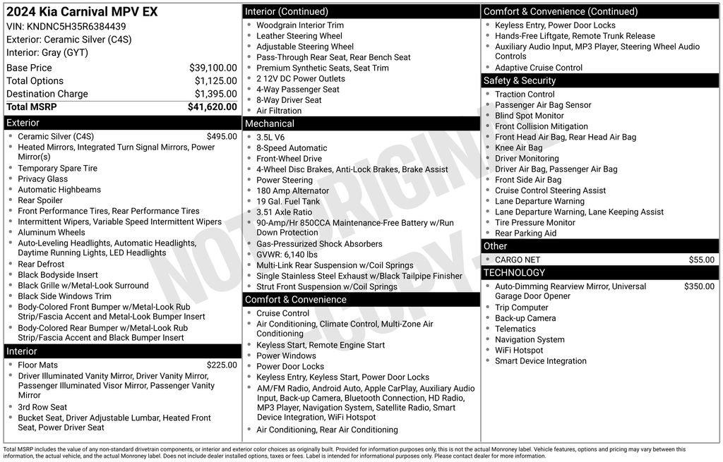 Kia Carnival Ex - Thumbnail 2