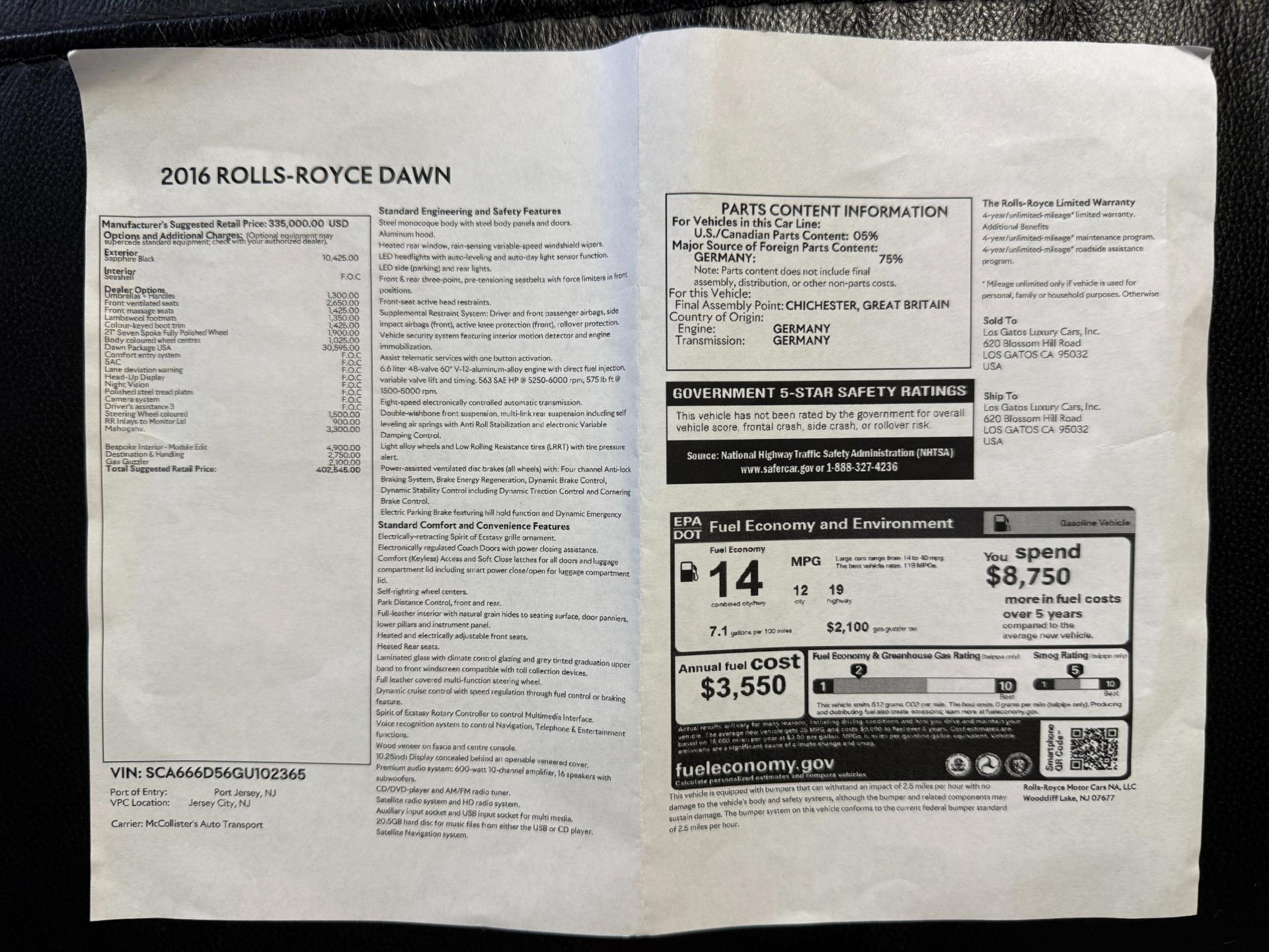 Rolls-Royce Dawn - Thumbnail 2