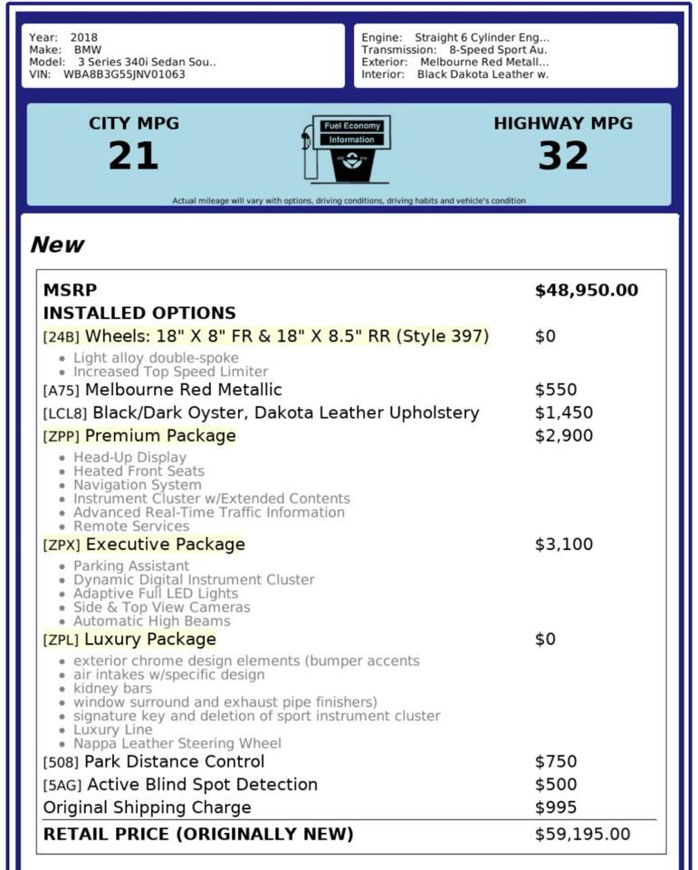 BMW 3-Series340I Luxury Line 4Dr Sedan - Thumbnail 4