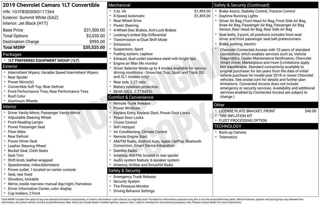 Chevrolet Camaro 1Lt - Thumbnail 4